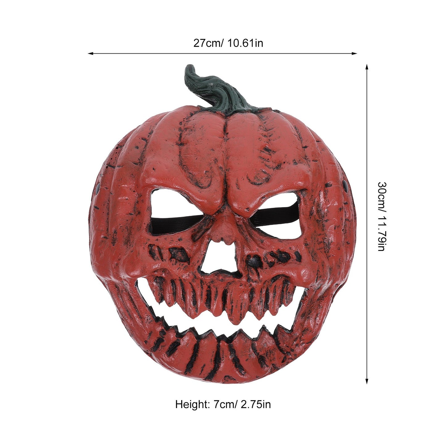 Halloween Pumpkin Mask for Face Realistic Costume Party Mask Scary Horror Pumpkin Dress-Up Face Masquerade Cover for Carnival