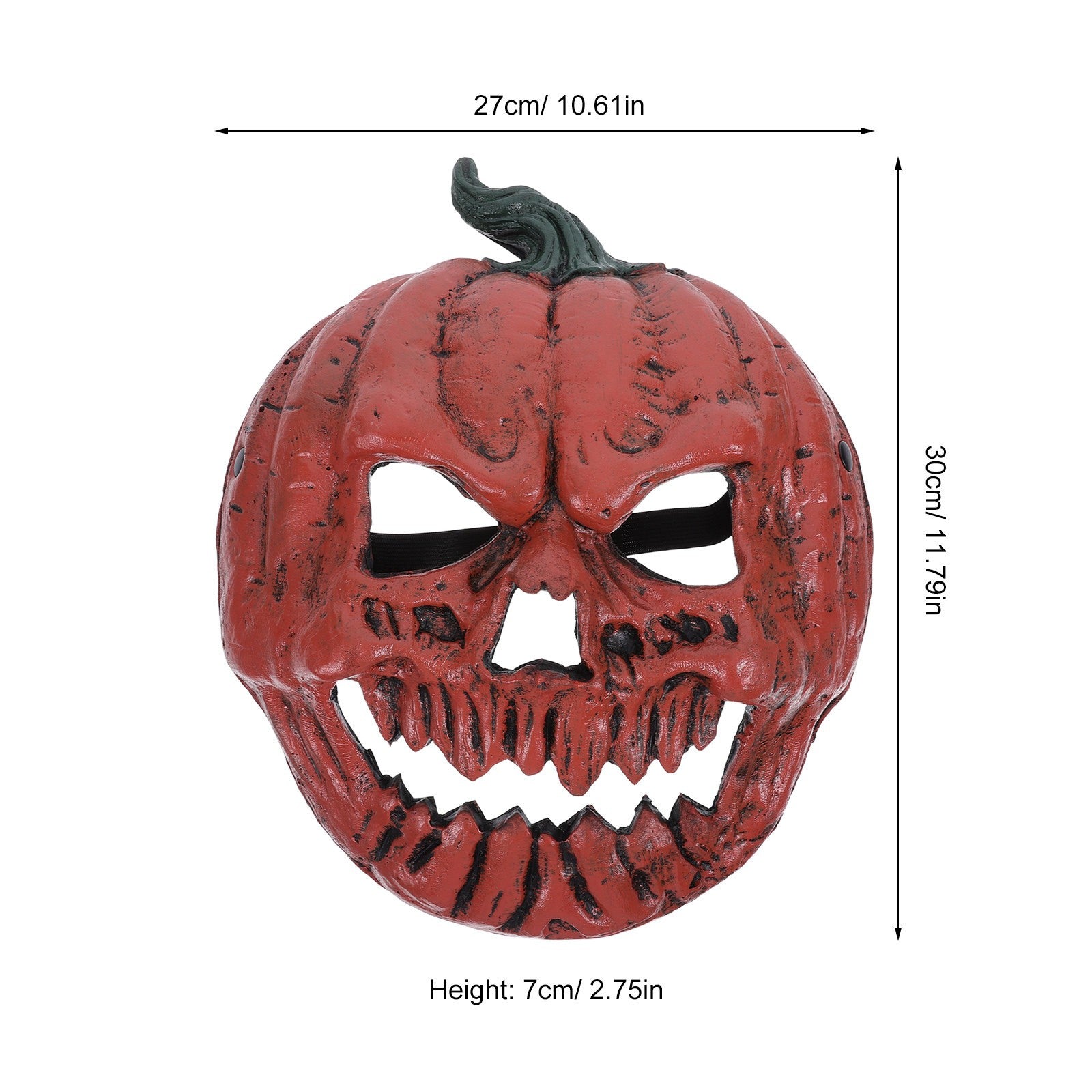 Halloween Pumpkin Mask for Face Realistic Costume Party Mask Scary Horror Pumpkin Dress-Up Face Masquerade Cover for Carnival