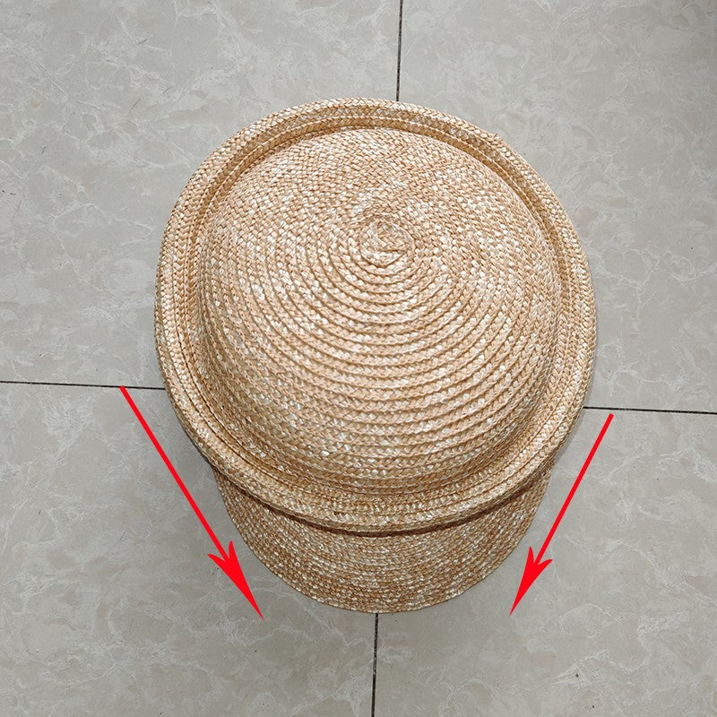 Chapéu Feminino de Sol de Verão Chapéu de Palha Irregular Viseira Chapéu Newsboy Atividades ao Ar Livre Rua Praia Viagem Chapéus Derby Base
