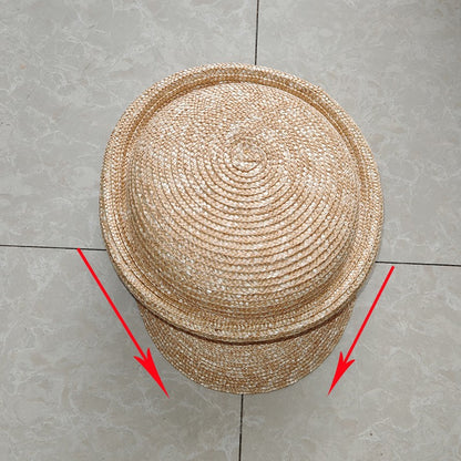 Chapéu Feminino de Sol de Verão Chapéu de Palha Irregular Viseira Chapéu Newsboy Atividades ao Ar Livre Rua Praia Viagem Chapéus Derby Base