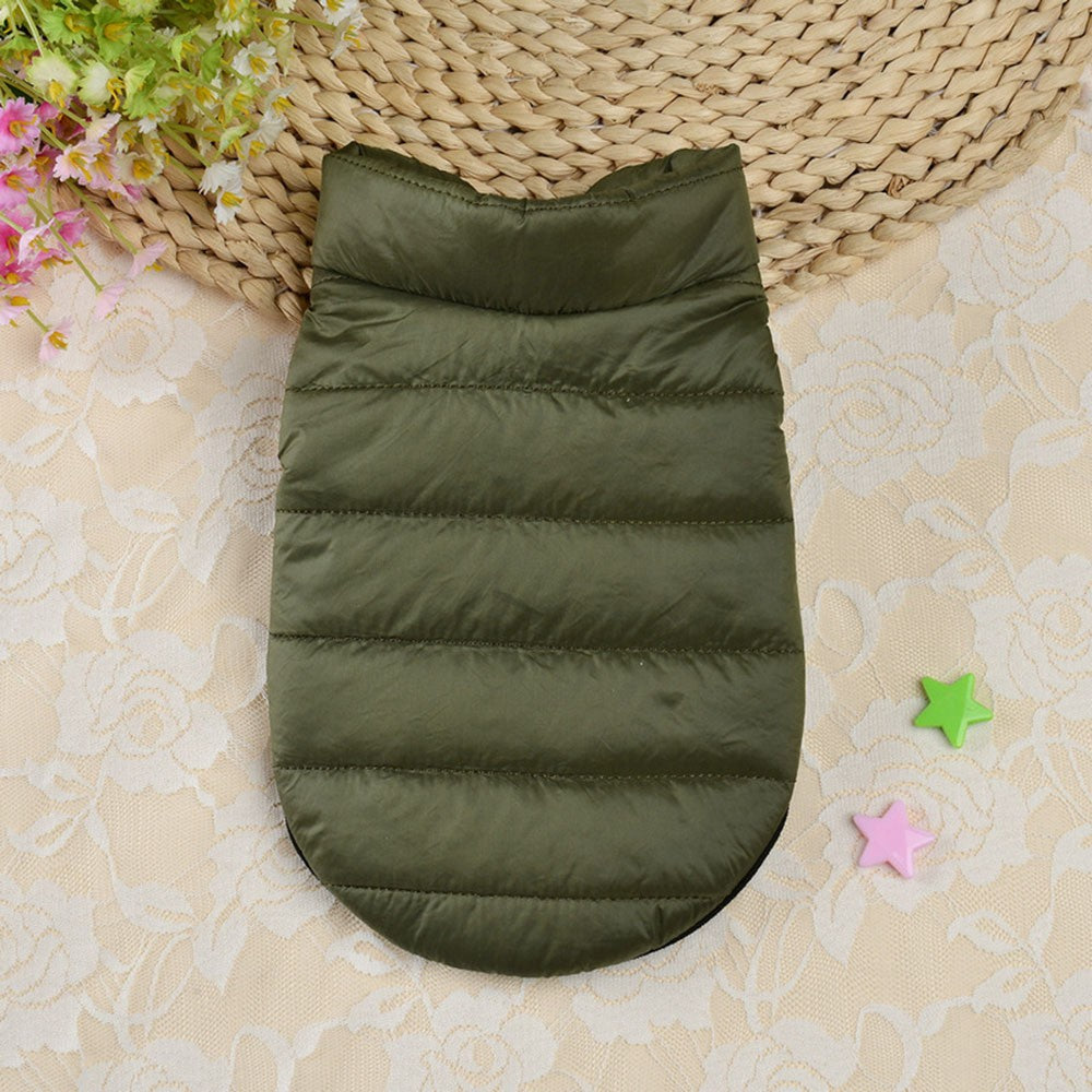 Casaco de Inverno para Cachorro Acolchoado Macio e Quente Colete Jaqueta para Cães Pequenos Gatos Roupas para Pets Teddy Chihuahua Fantasia de Inverno
