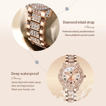 OLEVS Watch Women Fashion Elegant Stainless Steel Waterproof Quartz Wristwatch Luxury Ladies Dress Watches
