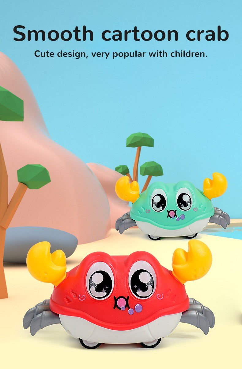 Children's Fun Double Return Force Left and Right Shake Simulation Crab Toy Baby Running Bubble Simulation Crab Crab Crawling