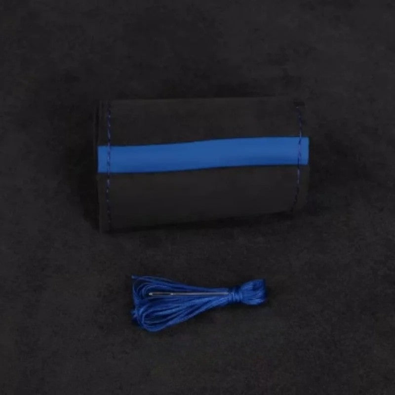 Capa Universal de Camurça para Volante de Carro, Costura Manual, Capa de Couro Macio Trançada para Volante Automotivo, Ventilação Antiderrapante