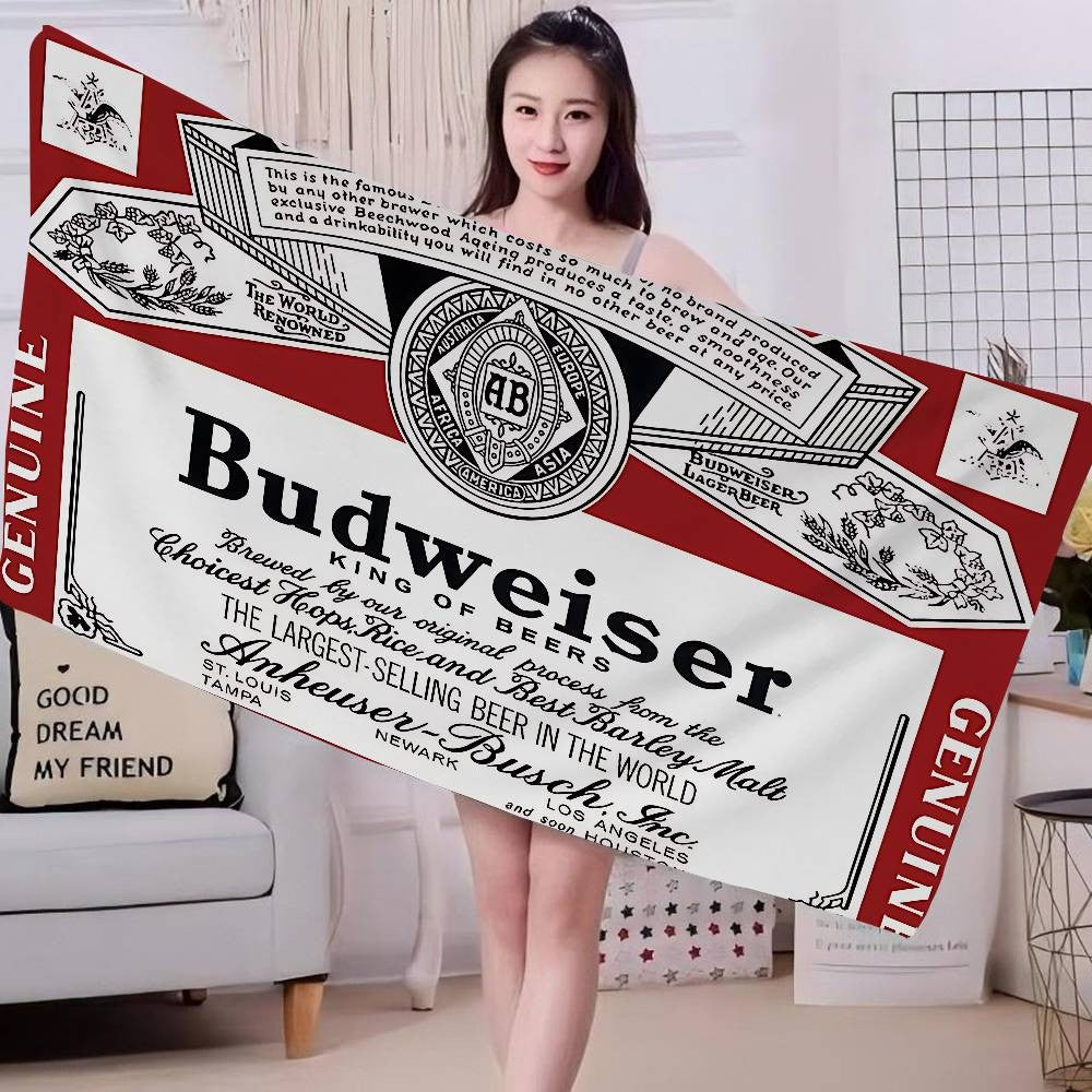King Of Beer B-Budweiser Big Microfiber Beach Towels Quick Dry Towel Sand Beach Towels Pool Towel For Travel Swim Pool Yoga