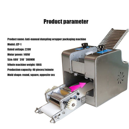 Máquina Elétrica para Fazer Massa de Dumpling Roti Wonton, sem Desperdício, Eletrodoméstico de Cozinha para Uso Doméstico