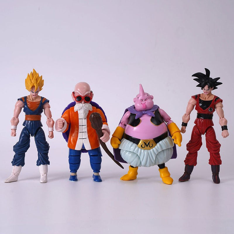12-18CM Anime Dragon Ball Z Super Saiyan Son Goku Broly Vegeta Anime Action Figure Model Gifts Collectible Figurines for Kids