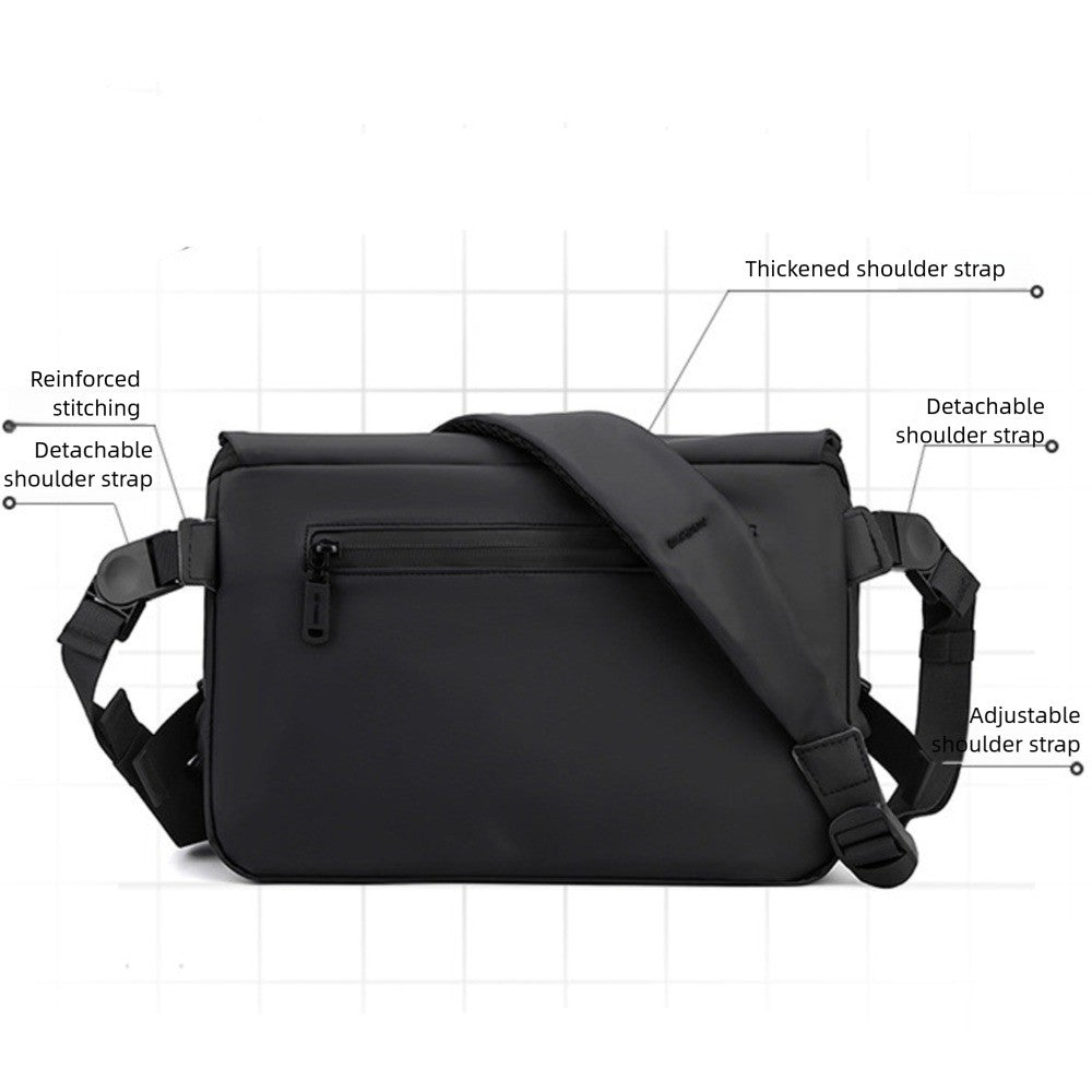 New Casual Crossbody Bag Multifunctional Large Capacity Messenger Bag Portable Shoulder Bag Men