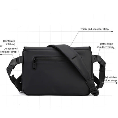 New Casual Crossbody Bag Multifunctional Large Capacity Messenger Bag Portable Shoulder Bag Men