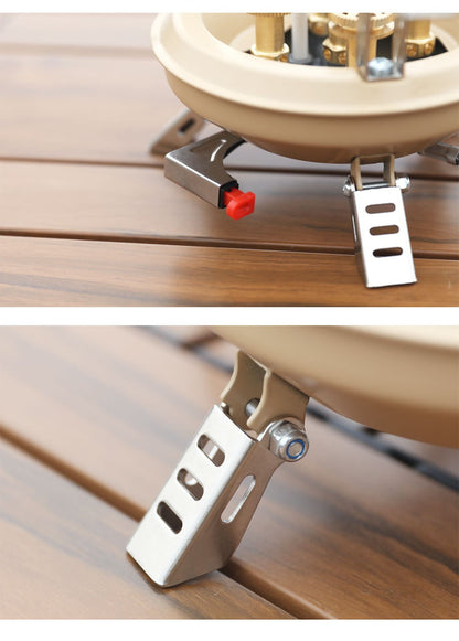 BRS-201A Five-core Fire Stove, Cassette Butane Liquefaction Portable High-power Gas Stove with Electronic Igniter Split Cooktops