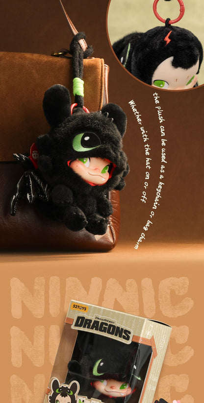 52TOYS NINNIC & TOOTHLESS Pelúcia Edição Limitada, Altura: 17cm/6,7 polegadas