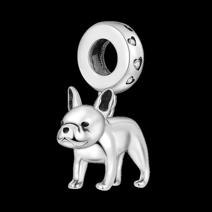 925 Sterling Silver Dog Charms French Bulldog Poodle German Shepherd Beagle Dachshund Pendants Fit Bracelets DIYJewelry Gift