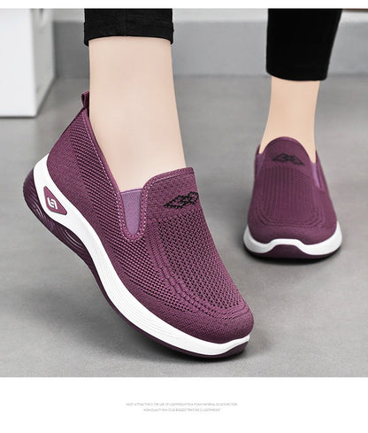 Women Casual Sports Shoes Breathable Lightweight Sneakers Anti-slip Flats Outdoor Running Walking Shoes Female Vulcanized Shoes
