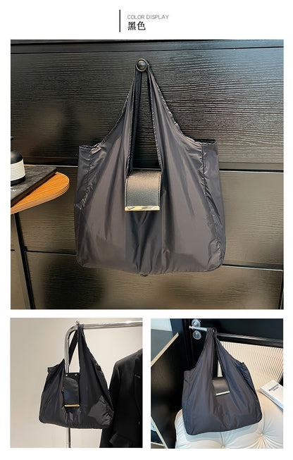 1PCS PU Polyester High Quality Hanging Bag for Shopping Large Capacity Foldable Portable Shopping Bag,Storage bag