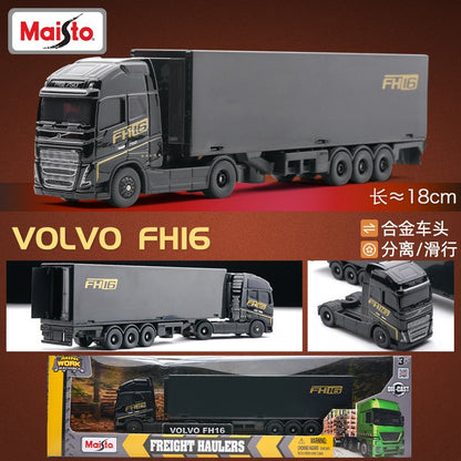Maisto Volvo Fh16 Fh 16 Caminhão de Contêineres Estático Modelo de Carro de Liga de Simulação em Pequena Escala Coleção Peça de Exibição Presente