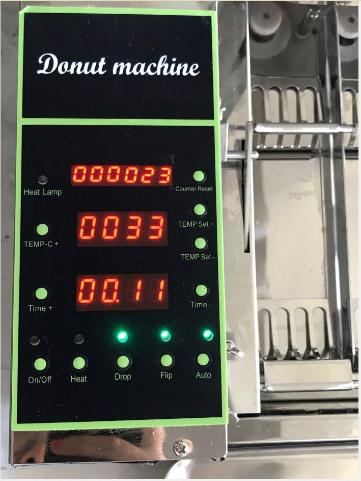 800-1000Peças/H Donuts 2000W Aquecimento Elétrico com Controle por Computador Máquina Automática de Fazer Rosquinhas de 4 Fileiras Máquina de Fazer Rosquinhas Automática 110V