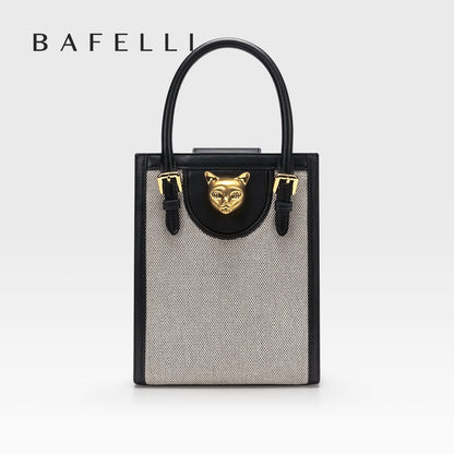 BAFELLI 2025 NEW WOMEN'S HANDBAG CAT LUXURY BRAND DESIGNER ORIGINAL STYLE TRENDING SHOULDER CASUAL BAGS MINI TOTE CROSSBODY