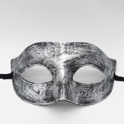 1pc Amazing Mask Antique Gold and Silver Jazz Flat Head Mask Ball Party Gathering Men and Women Cosplay Half Mask Decoration