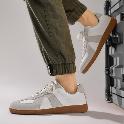 Leisure Walk Tenis Masculino Trainers Fashion Leather Men's Casual Shoes Lace Up  Simple Vulcanize Shoes Outdoor Male Sneakers