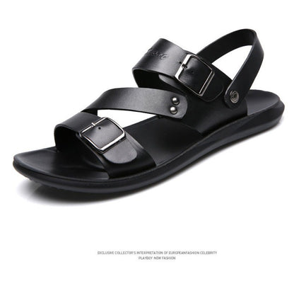 Summer Comfortable Men's Sandals 2025 Fashion Slippers Beach for Male Leather Shoes Open Toe Casual Mens Sandals zapatos hombre