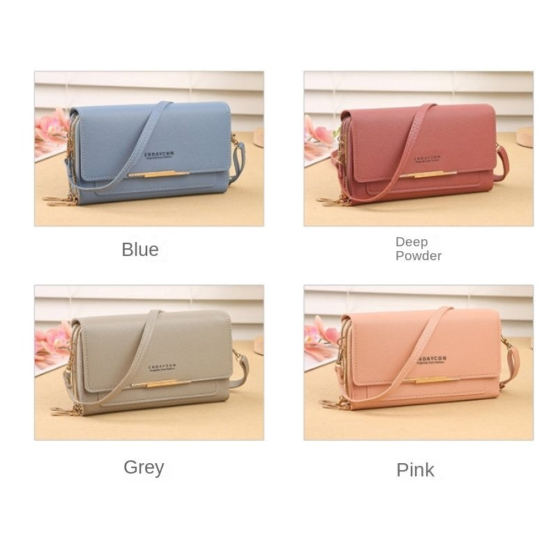 2024 New Women's Wallet Korean Multifunctional Shoulder Bag Mid-length Clutch Coin Purse