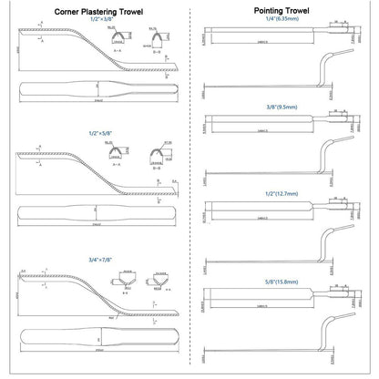 Ferramentas de Rejunte Colher de Pedreiro para Projetos Domésticos Construção Leve Assentamento de Azulejos Meticuloso para Melhorias Domésticas