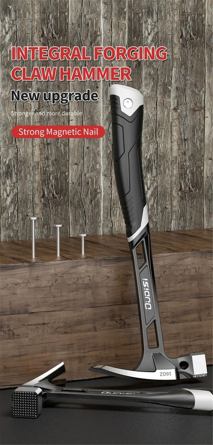 Martelo de Garra Magnético Multifuncional para Carpintaria Antiderrapante Antichoque Martelo de Aço Ferramenta Manual Martelo de Sucção Automática de Prego