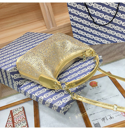 Women Evening Bag 2025 New Shiny Rhinestone Women's Shoulder Bag Fashion Luxury Dinner Party Handbag Female Crossbody Bags