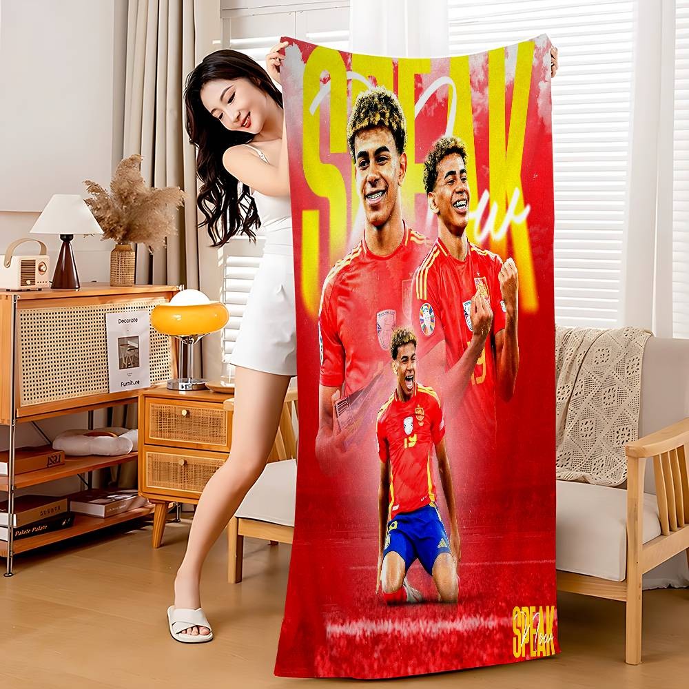Popular Football Stars L-Lamine Y-Yamal Microfiber Beach Towel Absorbent dry Soft Yoga Swimming Resort Mountain Climbing Towel