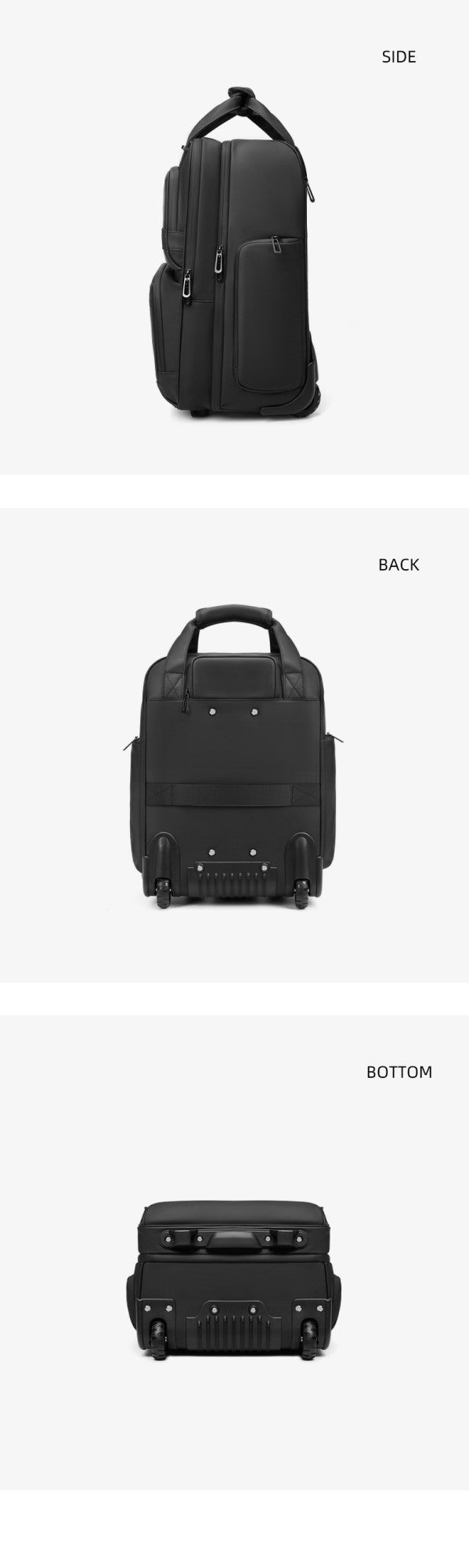 Mochilas de viagem com rodinhas para homens, mochilas executivas, mochila à prova d'água com rodinhas, bagagem de bordo, bolsas de rodinhas para embarque