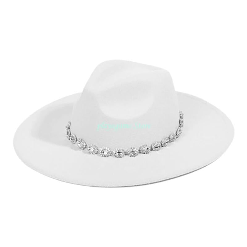 Chapéu de Cowboy Y88A para Meninas, Chapéu de Cowgirl Brilhante com Glitter, Strass e Cinto, Chapéu de Festa de Aniversário, Acessórios para Fantasia