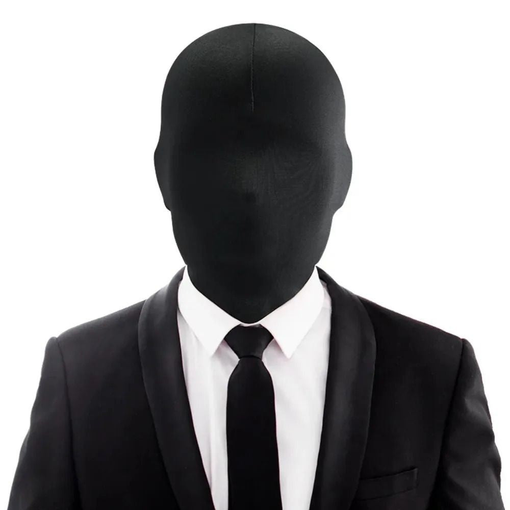 2pcs Black Cosplay Full Mask Thin Breathable Hood Cosplay Prop Party Decoration Ghost Festival Accessories Cosplay Head Cover