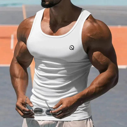 Men's Summer Tank Top 2025 Sleeveless Square Collar Gym Exercise T-Shirt Breathable Comfortable Casual Sports Vest for Men