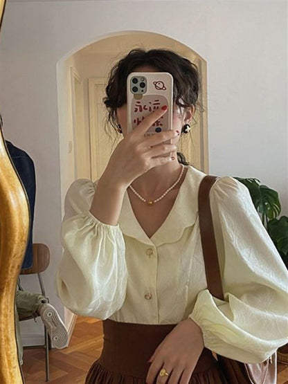 Autumn Outfit Set Women's 2023 New Court Sle Retro irt Versatile Mid-Length A-Line  Skirt for Pear aped Body