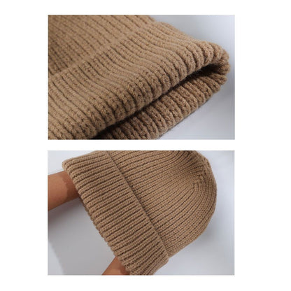 Fashion Winter Warm Hats for Women Casual Stacking Knitted Bonnet Caps Men Hats Solid Color Hip Hop Unisex Female Beanies