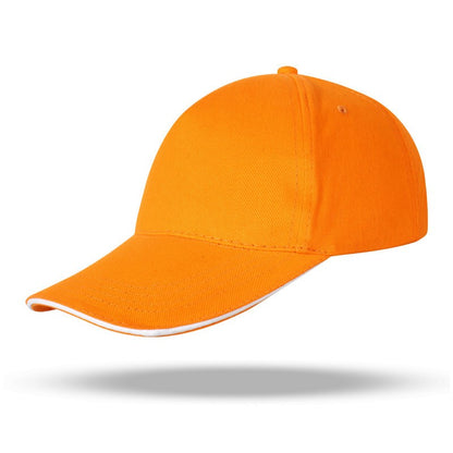 Boné de algodão casual tipo boné de bico de pato, boné de beisebol, viseira de sol, logotipo bordado personalizado