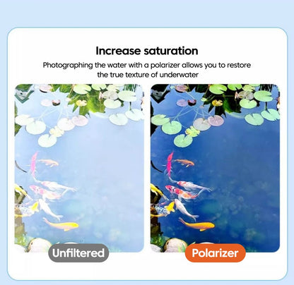 Filtro CPL Universal 52 mm com clipe para celulares iPhone Samsung