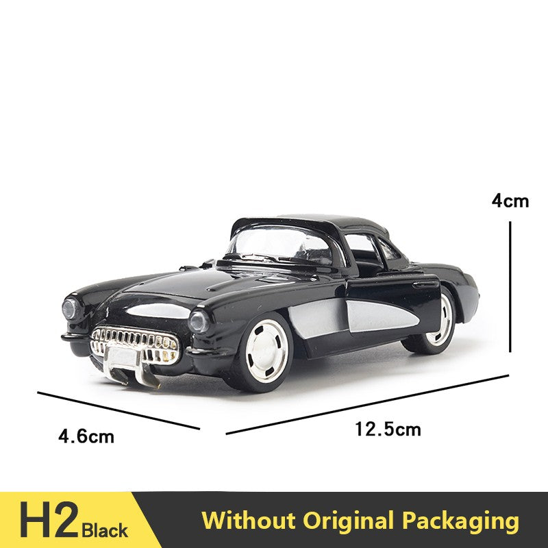1:32 Alloy Diecast Mustang GT Classic Vintage Car Model Pull Back Car Miniature Vehicle Replica For Collection Gift for Kid
