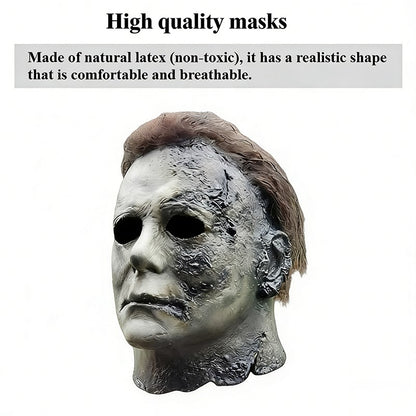 New horror film Michael Myers Mask Halloween Thriller Headset Cosplay Horror Killer Full Face Latex Helmet Party Costume Props