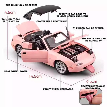 Miniatura 1/32 MX5 Liga Fundido Metal MX-5 Modelo de Carro de Brinquedo Veículo com Som e Luz Coleção Hobbies Presentes para Crianças Meninos Meninas