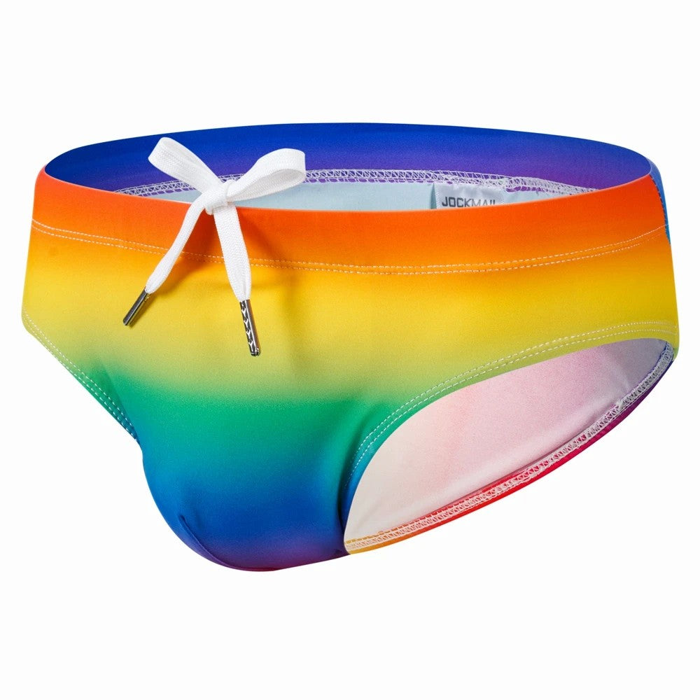 Sexy Man's Brand Swimming Push-up Pad Swim Trunks Low Waist Swimming Men Briefs Swimwear Boxers Patchwork Color Hot Sell Summer