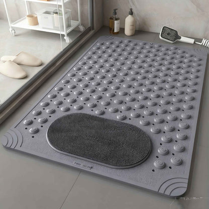 Anti-slip Shower Stall Mat Shower Room Mats with Suction Cup Non-slip Bath Rug Foot Massage Shower Carpet for Home Bathroom