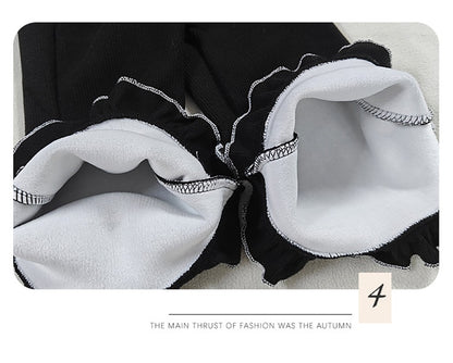 Girls Fleece Lined Flare Leggings Children Winter Warm Kids Pants Slim Fit Thermal Trousers Korean Fashion Outerwear Clothes