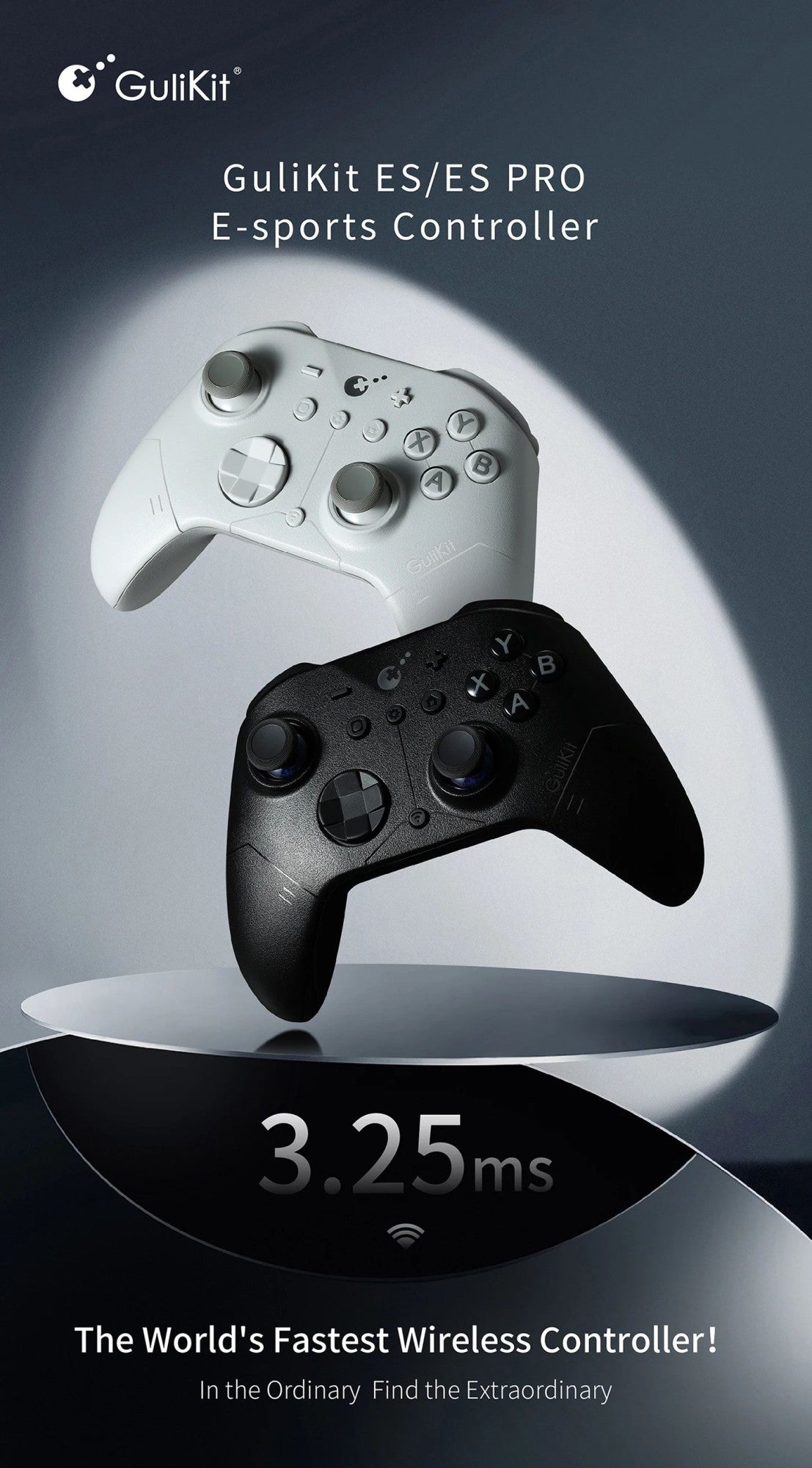 GuliKit ES Pro E-Sports Controller for Nintendo Switch 1/ 2, PC, Windows, Android Wake-up with TMR Joystick
