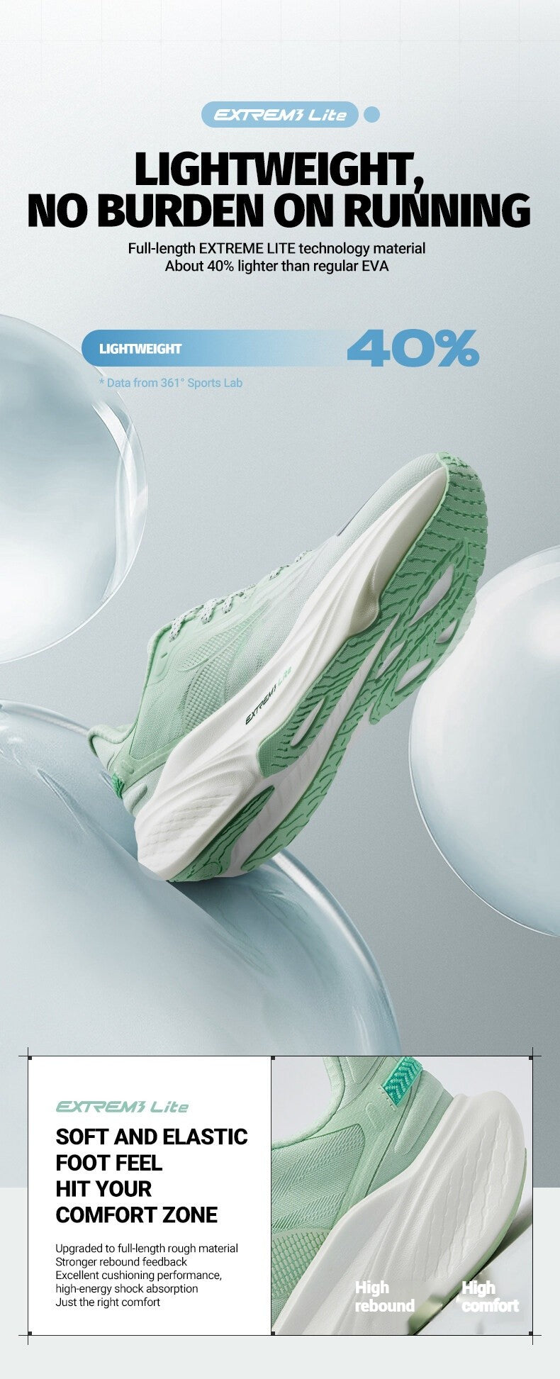 361 Degrees HALF TIME RUN 2 Men Running Shoe Soft Breathable Rebound Lightweight Shock-absorber Versatile Male Sneaker 672522201