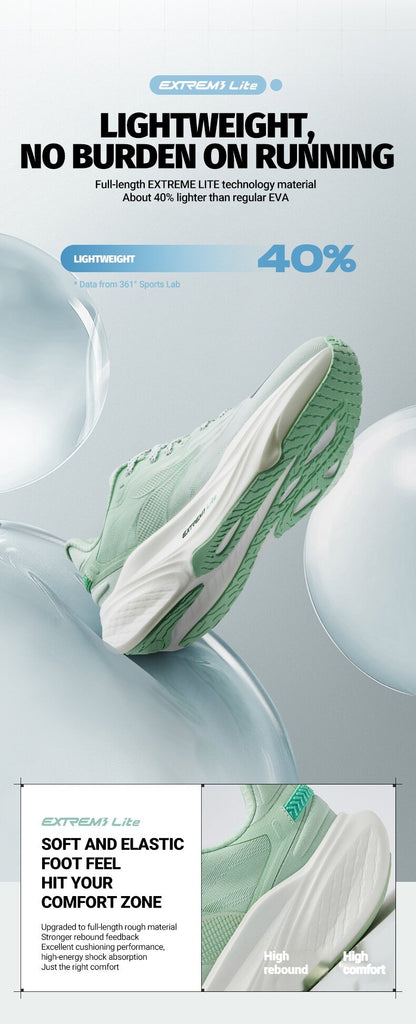 361 Degrees HALF TIME RUN 2 Men Running Shoe Soft Breathable Rebound Lightweight Shock-absorber Versatile Male Sneaker 672522201