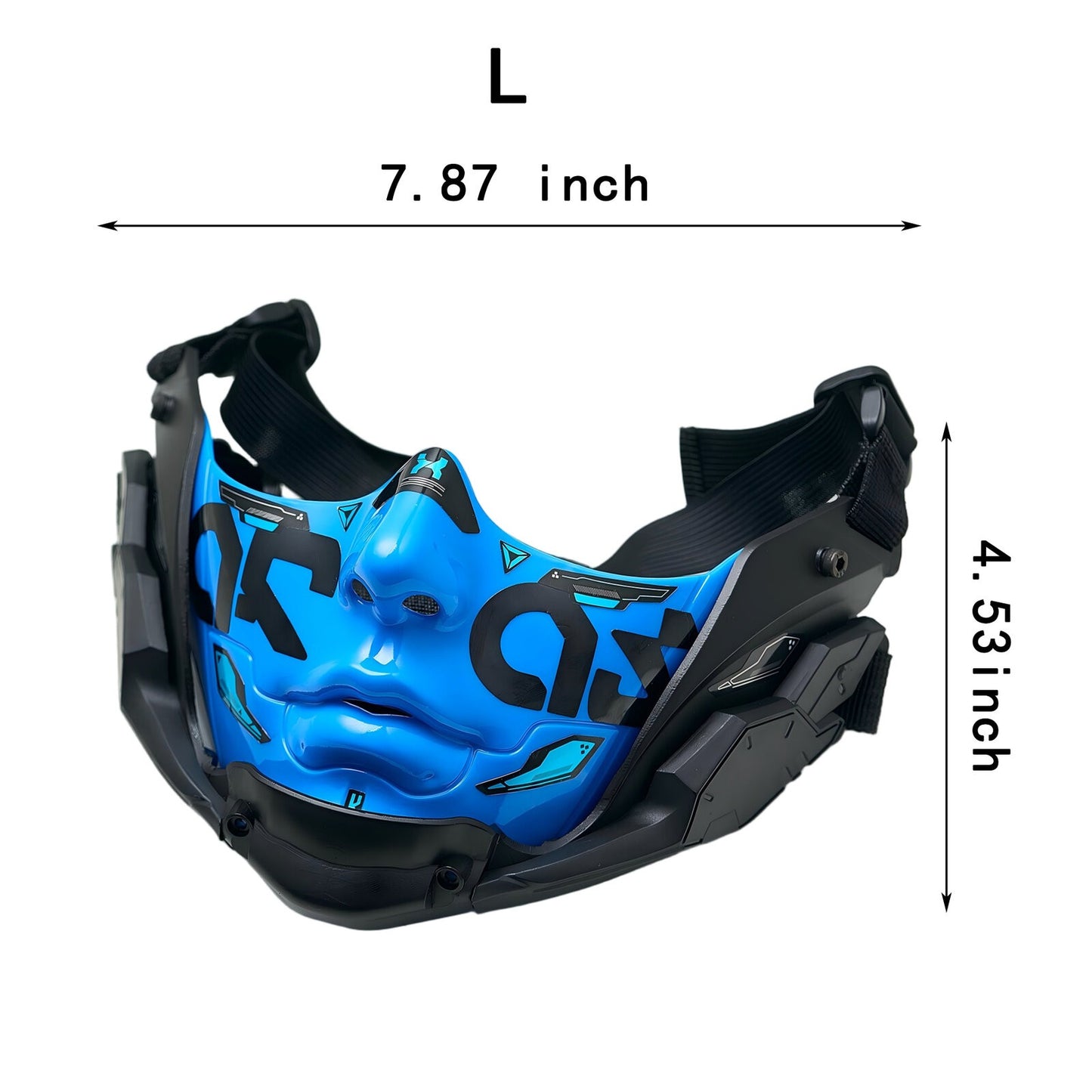 14 Color Two Sizes Cyberpunk Half Face Mask Halloween Cosplay Mask Adjustable Strap Breathable Comfort Party Costume Face Cover