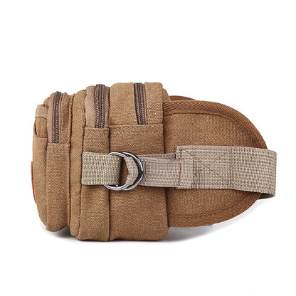 Men's waist bag, travel bag with adjustable shoulder straps, ideal for outdoor hiking and camping
