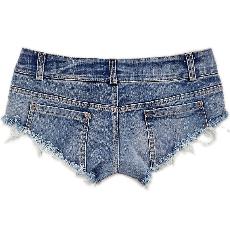 2025 Sexy Women's Jeans Denim Booty Shorts Clubwear Super Short Feminino Skinny Hole Low Waist Short