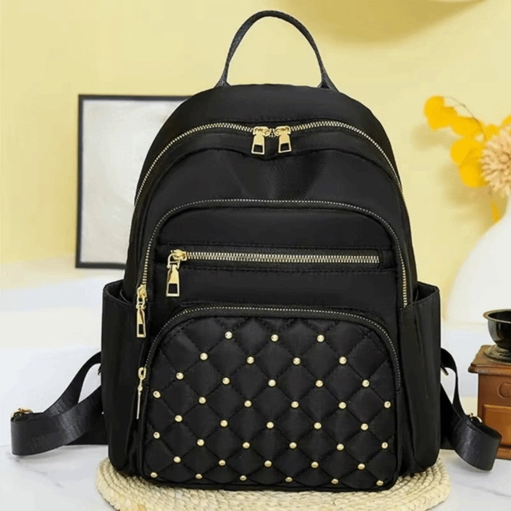 Casual Classic Vintage Backpack Elegant Multiple Pockets Women Backpack Adjustable Straps School Bag Girls